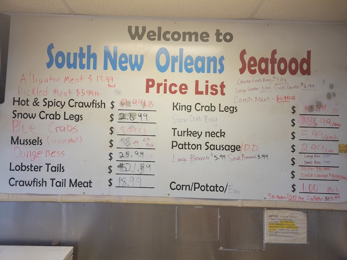 South New Orleans Seafood Inc Menu - Image 5